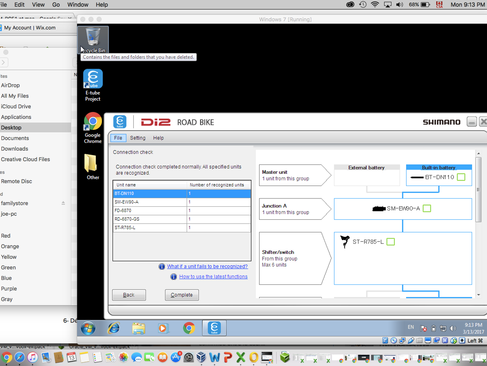 Comment faire fonctionner le SM-PCE1 Di2 de Shimano avec un Mac et VirtualBox