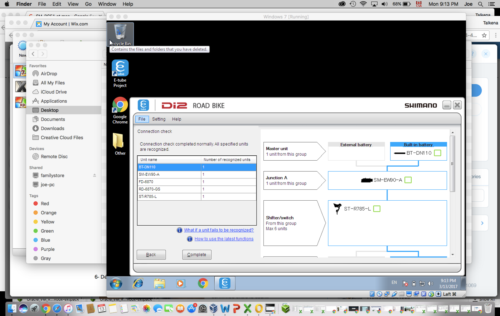 Comment faire fonctionner le SM-PCE1 Di2 de Shimano avec un Mac et VirtualBox
